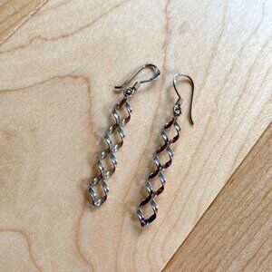 Sterling silver twist earrings
